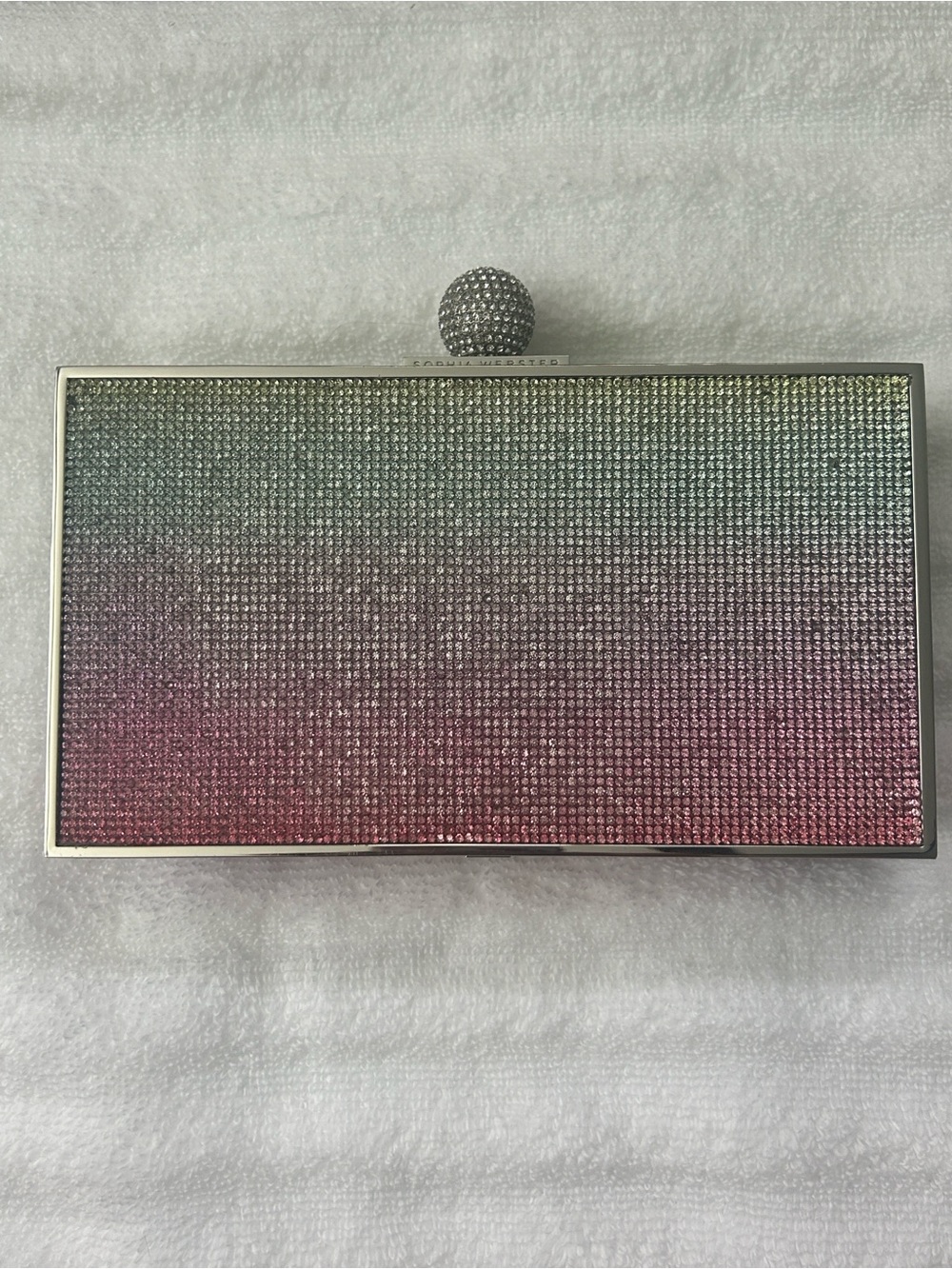Sophia Webster Rainbow Clara Crystal Box Clutch (All Orig. Accessories Included)